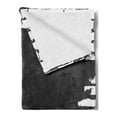 thumbnail image 2 of Urban Graffiti Soft Flannel Fleece Throw Blanket, Chalky Stencil Graffiti Design on Smutty Brick Wall Pattern, Cozy Plush for Indoor and Outdoor Use, 70" x 90", Charcoal Grey and White, by Ambesonne, 2 of 5