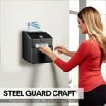thumbnail image 6 of Suggestion Box with Slot and Lock - Wall Mounted Multi-Purpose Offering, Ballot Box with Lock - Metal Donation Drop Box with 25 Suggestion Cards, 2 Screws, 2 Expansion Bolts & 2 Keys (Black), 6 of 8