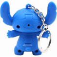 thumbnail image 4 of 2pcs Stitch Cartoon Modeling Keychain LED Flashlight Key Ring Handbag Bag Purse Pendant Key Holder Couples Keychains Set Animal Key Chain Lights, Blue, 4 of 4