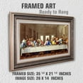 thumbnail image 3 of The Last Supper by Da Vinci The World Classic Art Reproductions,Giclee Prints Framed WallArt for Home Decor,Image With Liner Size:30x16inches,Faux Wood Gran With Silver Edge Framed Size:35.5x21.5, 3 of 8