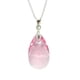 thumbnail image 3 of Juego de aretes y cadena con dije en forma de hoja, plata mexicana ley .925, Rosa., 3 of 5