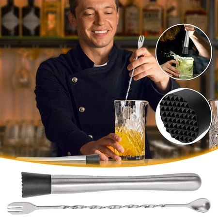 

EJWQWQE Bar Spoon For Cocktails Mixer Spoon Cocktail Stainless Steel Drinks Shaker Long For The Bartender For Drinks