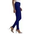 thumbnail image 6 of High Waist Skinny Jeans for Women, Stretch Denim Pencil Pants with Button Fly - Slim Fit Casual Leggings Style Trousers Dark Blue S, 6 of 6