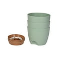thumbnail image 1 of Self Watering Planters 3pcs Plant Pots With Drainage Holes &Pallet Modern Decorative Gardening Containers, 1 of 14
