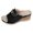 Black, variant on Slippers for Women,Slippers Stylish Platform Sandals With Metallic Decoration Open Toe Beach And Casual Footwear For Summer,Womens Slippers,Black,7