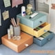 thumbnail image 3 of Muyoka Organizador de almacenamiento de escritorio, multifuncional, duradero y apilable, caja de almacenamiento de escritorio con cajón, organizador de maquillaje con asa para oficina, dormitorio, bañ Muyoka Hogar, 3 of 4