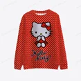 thumbnail image 5 of Sudadera con cuello redondo y manga larga con estampado de Hello Kitty para mujer, ropa de otoño, estilo informal, con dibujos animados, estilo japonés, 5 of 5