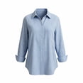 thumbnail image 6 of Samdudou Fall Clothes for Women Long Sleeve Gingham Plaid Shirts Button Up Checkered Blouse Classic Vintage Pattern Work Apparel, 6 of 6