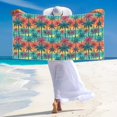 thumbnail image 3 of Zufioo Hawaii Palms Print Silver Fox Fleece Beach Towel 27.5x55in, Super Absorbent Bath Towel, Suitable for Adult Beach, Swimming Pool and Home Use-One Size, 3 of 6