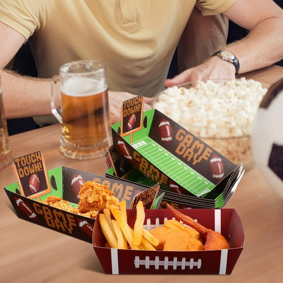 WHAMVOX  60 Pcs Serving Trays For Party Football Birthday Decorations