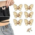 thumbnail image 1 of Tool Series Cute Butterfly Jean Buttons Pins Removable Studless Butterfly Waist Buckle No Sewing Detachable Adjustable Button Pins Pant Waist Tightener For Jeans Pants Skirts Clothes, 1 of 9