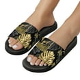 thumbnail image 5 of GZHJMY Stylish Slides for Women Men, Tropical Style Palm Leaves Soft Flexible Slip-on Sandals Slippers, 5 of 7