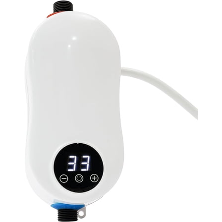 Tankless Water Heater,3500W Mini Electric Tankless Instant Hot Water Heater with Digital Display 110V for Home Kitchen Bathroom