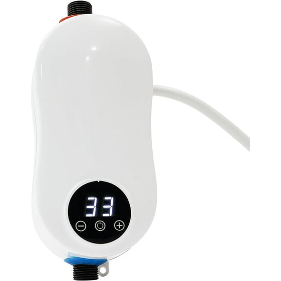 Tankless Water Heater,3500W Mini Electric Tankless Instant Hot Water Heater with Digital Display 110V for Home Kitchen Bathroom