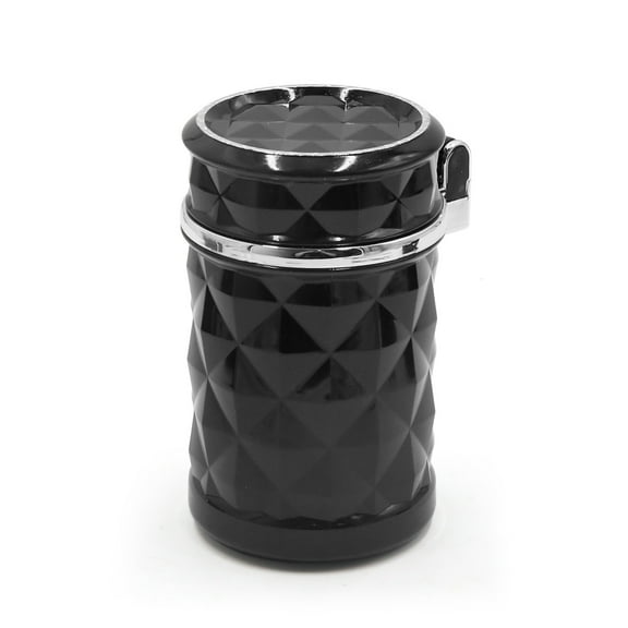 Unique Bargains Black Car Vehicle Blue  Light  Ashtray Portable Smokeless Holder