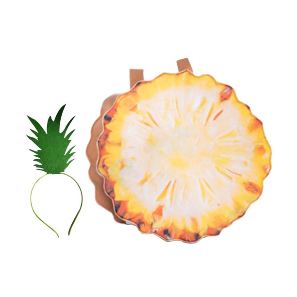 Disfraz de fruta fácil de usar, creativo y novedoso, con tocado para presentaciones en el escenario. Niños de piña