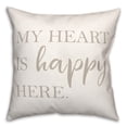 thumbnail image 2 of Creative Products Heart is Happy Here on White 18x18 Indoor / Outdoor Pillow, 2 of 3