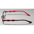thumbnail image 4 of NEW THALIA PALMA WOMENS/LADIES DESIGNER FULL-RIM BURGUNDY / CORAL FABULOUS DESIGNER CONTEMPORARY FRAME DEMO LENSES 48-15-130 FLEXIBLE HINGES EYEGLASSES/EYEWEAR, 4 of 8