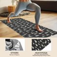 thumbnail image 4 of 70x26 Inch Yoga Towel, Sweat Absorbent Non-Slip Mat for Hot Yoga, Pilates & Fitness,Deer Forest Tree Black Pattern, 4 of 5