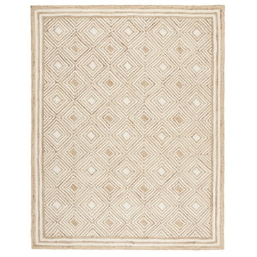 SAFAVIEH Natural Fiber Lailee Geometric Area Rug, Natural/Ivory, 4' x 6'