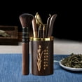 thumbnail image 6 of 6x Japanese Style Kung Fu Tea Set Tea Making Tools Wooden Utensil Tools Tea Ceremony Six Gentlemen Set for Tea Lovers Friends Holiday Gifts orchid, 6 of 9