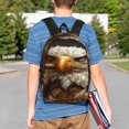 thumbnail image 4 of Disketp Funny Bald Eagle Mochila Escolar de 15 Pulgadas, Mochila Ligera para Estudiantes, Viajes y Trabajo, Cómoda y Resistente para el Uso Diario, 4 of 6