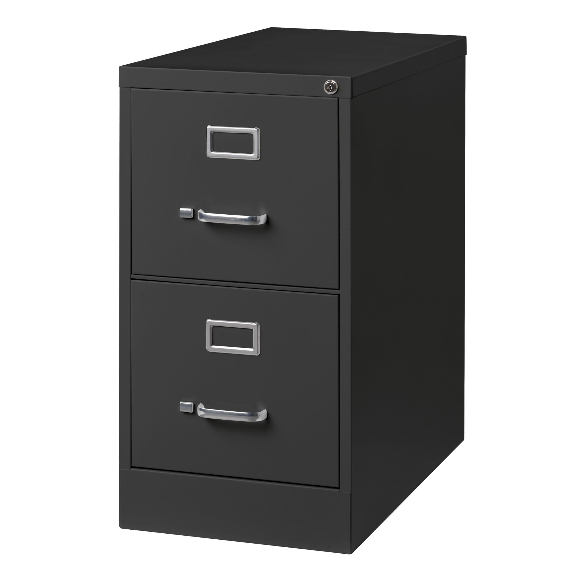 Hirsh 2 Drawer Letter Locking Metal Vertical File Cabinet, 26.5" Deep, Charcoal