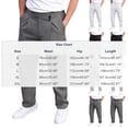 thumbnail image 4 of UVEASISHA Men’s Dress Pants Casual Slim Fit Flat Front Trousers for Everyday Business and Daily Wear Solid Color Relaxed Fit Suit Pants Daily Wear with Pockets Dark Gray XL, 4 of 10