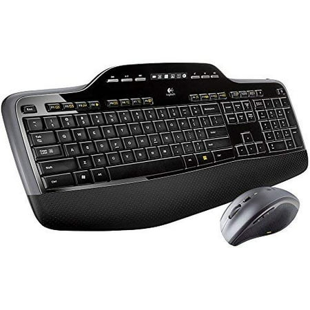 Refurbished Logitech MK710 Wireless Keyboard And Mouse Combo Includes Keyboard And Mouse Stylish Design Built-In LCD Status Dashboard Long Battery