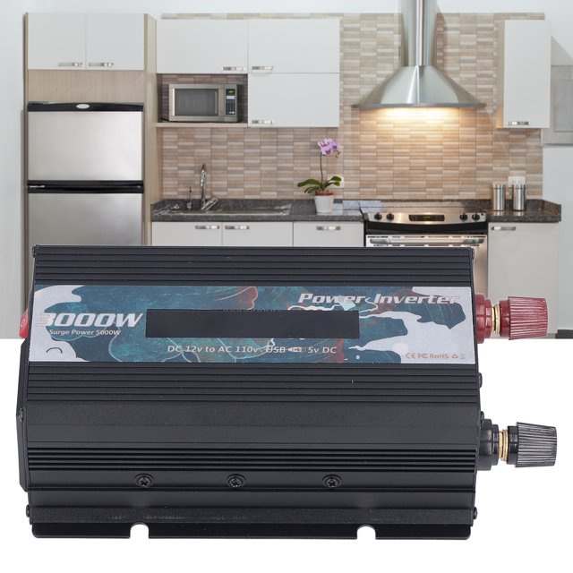 Pure Sine Inverter 3000W Power Inverters Pure Sine Inverter DC12V to AC110V Multifunctional Power Battery Converter for Electrical Appliance