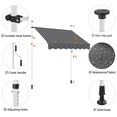 thumbnail image 4 of Renwick Manual 78.7″ L Retractable Awning with Adjustable Angle & Height, Dark Gray, 4 of 8
