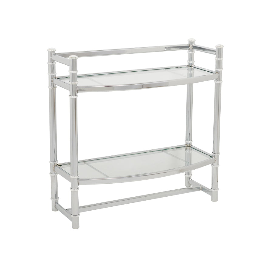 Zenith 9012ss Chrome Wall Shelf With Tempered Glass Shelves,No 9012SS 