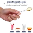 thumbnail image 3 of Voiceine 6pcs Glass Spoons Transparent Stirring Spoons Ice Cream Spoons Mixing Spoons Tea Spoons Dessert Spoons Stir Sticks Table Spoons, 3 of 10