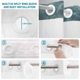 thumbnail image 3 of No Hook Shower Curtain with Built-in Rings - Vintage Boho Elephants Trees Washable Waterproof Fabric Bathroom Curtains for Hotel,Rentals, 60 X 72 Inch Long , Chocolate Brown Blue, 3 of 9