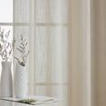 thumbnail image 4 of THD Serena Faux Linen Textured Semi Sheer Light Filtering Grommet Short Thick Cafe Curtain Tiers for Kitchen & Small Windows, Pair, 4 of 5