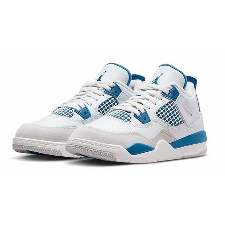 Jordan, Kids' Athletic Shoes, Size 11.5, Off White/Military Blue