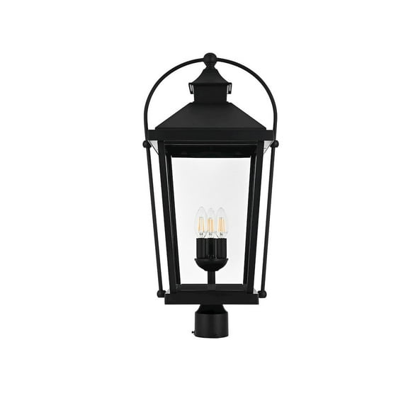 Elegant Lighting Luz 27 inch Outdoor Post light in Black