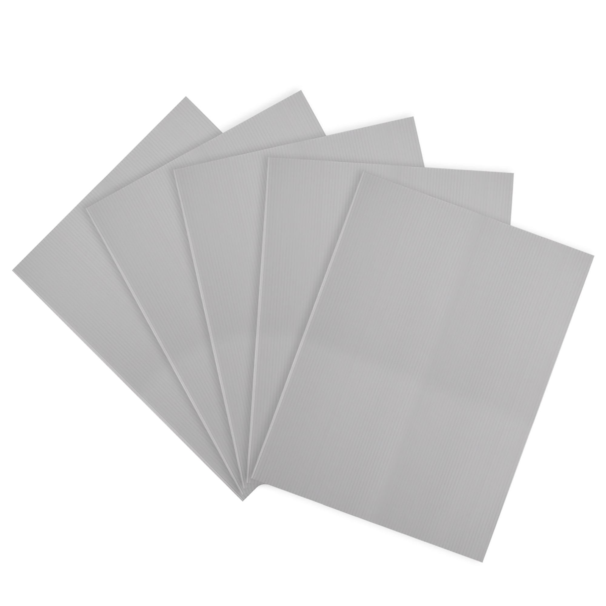 Corrugated Plastic Sheets,3mm Gray Blank Yard Lawn Signs,12 Inch x 16