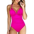 thumbnail image 1 of Traje de baño sin mangas sin espalda cintura alta acanalado Traje de baño para mujer Nituyy Varios colores,Bañadores Beach Resort, 1 of 5