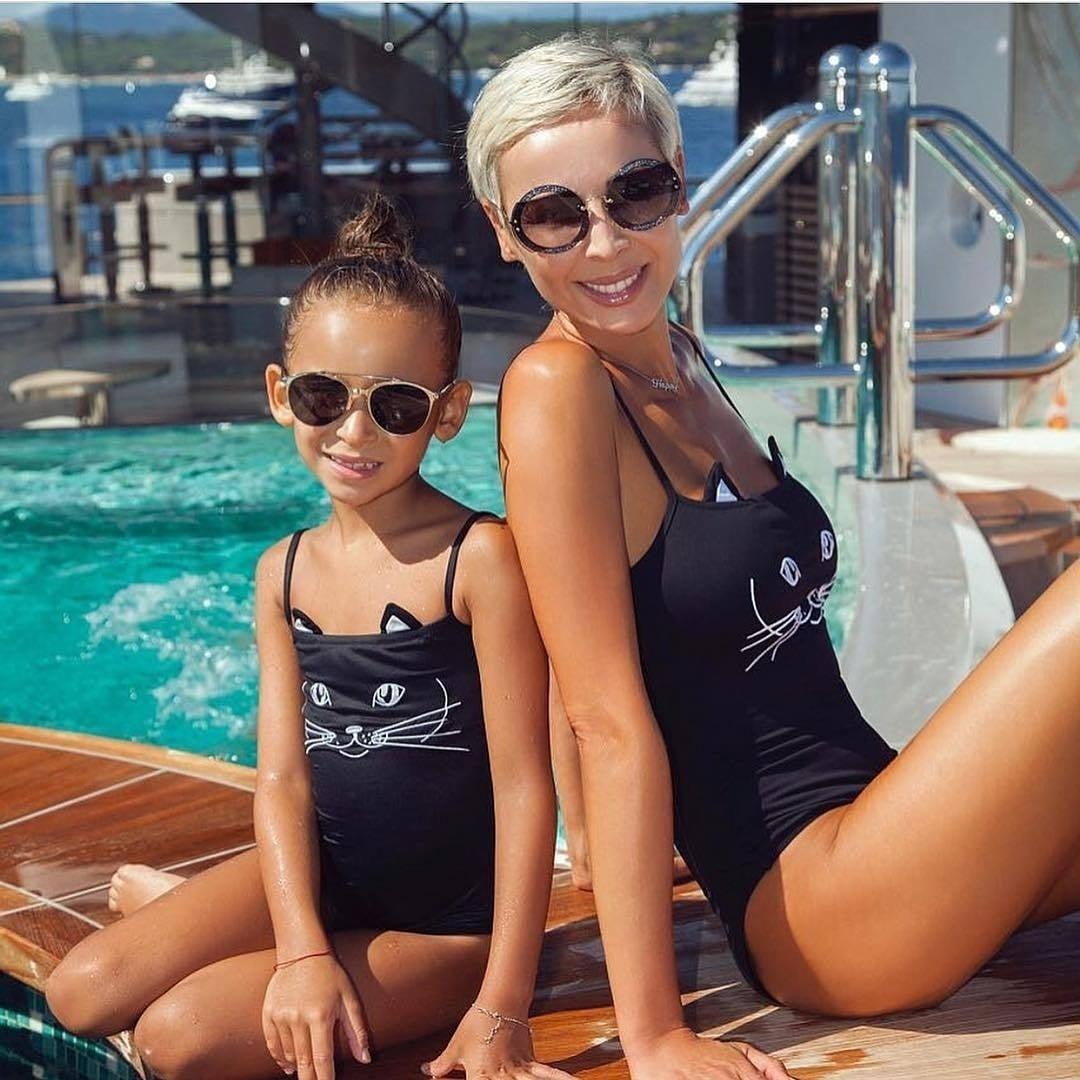 mother and baby matching swimwear