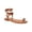Brown, variant on Womens REMMIE Faux Leather Ankle strap Gladiator Sandals