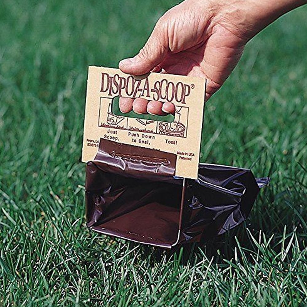 Dispoz -a-Scoop Dog Pet Litter Cleaning with Scoop Odor Sealing Bags (96 Count) Brown 6"Lx 4-3/4" W