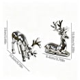 thumbnail image 3 of Byndra Christmas Reindeer Figurine, White Deer Statue for Christmas Decoration Indoor, Mantel Tabletop Decor, 3 of 7