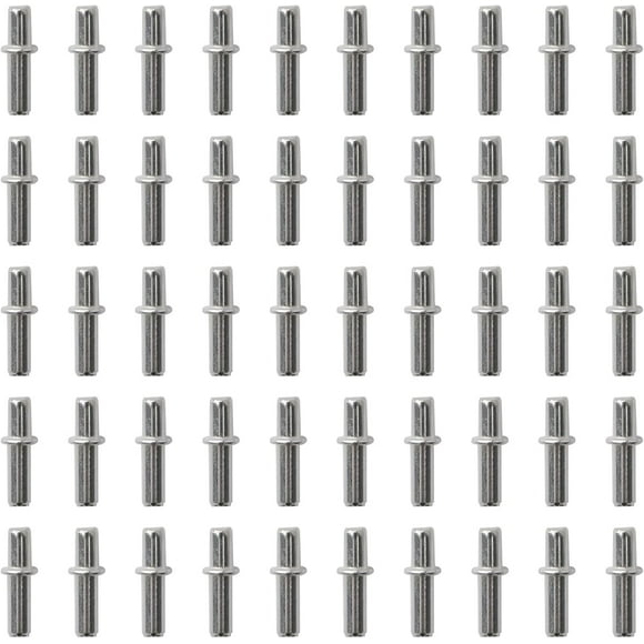 shiyou-100PCS Nickel Plated Shelf Bracket Pegs Cabinet Furniture Shelf Pins Support, Shelf Supports Shelf Pegs Shelf Brackets Shelf Dowel Pins