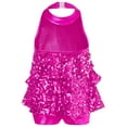 thumbnail image 2 of Eandarui Girls Shiny Sequins Ballet Dance Costume Latin Jazz Performance Dancewear Rose 14, 2 of 6