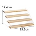 thumbnail image 4 of kusrkot Acrylic Wooden Display Rack Perfume Makeup Dolls Model Toys Ladder Riser Stand 4 Layers, 4 of 5