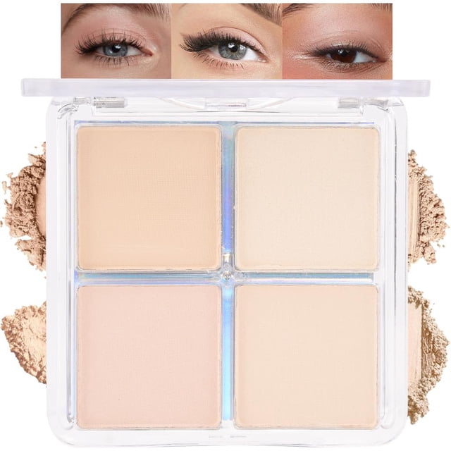 Paleta de sombras HHLTOH de 4 colores nude mate y brillante