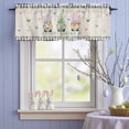 thumbnail image 4 of Valance Curtains for Kitchen Windows Happy Easter Rabbits Dwarfs Rod Pocket Valance Eggs on Linen Short Window Curtain Topper for Bedroom Living Room Bathroom 42x12in,1&nbsp;Panel, 4 of 9