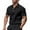 Black, variant on LADIGASU Men Casual Turndown Solid Pullover Fitness Sports Short Sleeves T Shirt Blouse