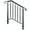 Black#23, variant on Handrails for Outdoor Steps, Fit 2 or 3 Steps Outdoor Stair Railing, Picket#2 Wrought Iron Handrail, Flexible Porch Railing, Black Transitional Handrails for Concrete Steps or Wooden Stairs,